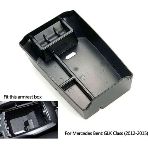 For Mercedes Benz GLK Class X204 GLK200 220 250 300 350 Central Armrest Storage Box Container Tray Organizer