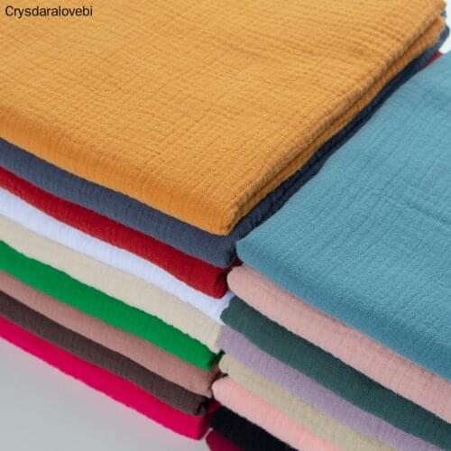 Cotton Crepe Fabric DIY Sewing Quilting Cotton Material for Patchwork Double Cotton Linen Fabric for Baby&Children