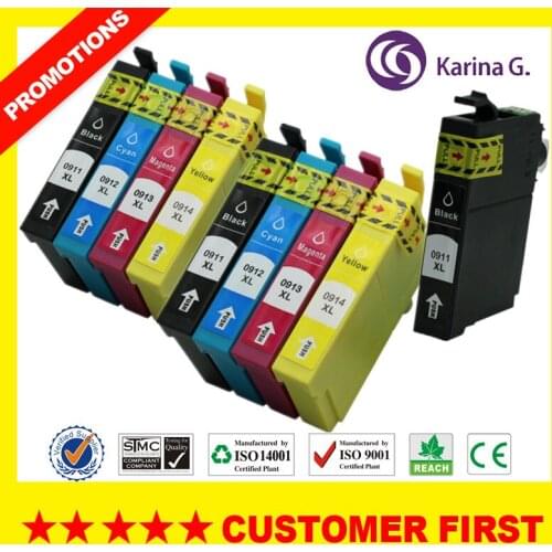 9PCS Compatible ink cartridge For Epson T0911 / T0912 / T0913 / T0914 suit For Epson Stylus CX5505,C90,CX5500 printer