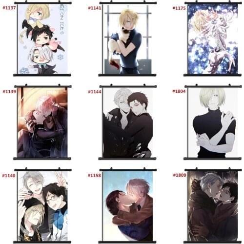 Hang Painting Yuri On Ice Anime Manga Modern Wall Artwork Picture Plastic Scroll Print Canvas Poster Home Decor For Living Room