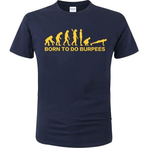 New Fashion Funny Printed Evolution Burpees Instructor Crossfit Gift Funny T Shirt Summer Cotton Short Sleeve High Quality Tops