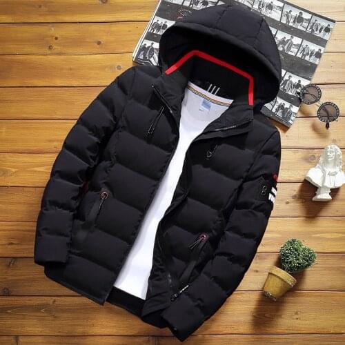 2020 New Shelves, Winter Mens Leisure Hooded Jacket, Fashion Mens Thick Winter Warmth Youth Big Boy Big Size Slim Parkas S-4XL