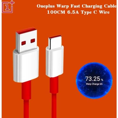 Original Oneplus USB C Cable 6.5A Fast Charging Type C Data Sync Line For One Plus 1+ 9 8 7 7T Pro 9R 8T Nord LE N10 Tipe C Wire