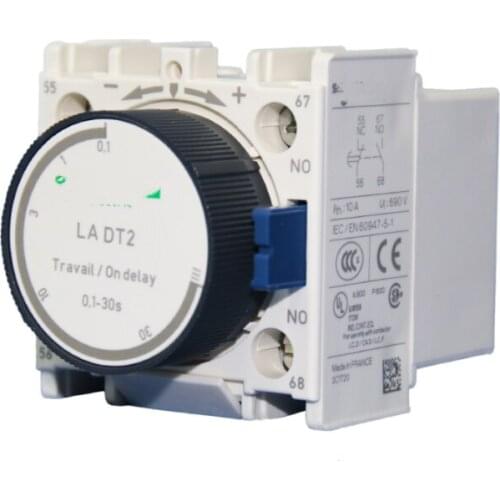 Genuine time relay air delay auxiliary contact LADT2 power on delay module 0.1-30S