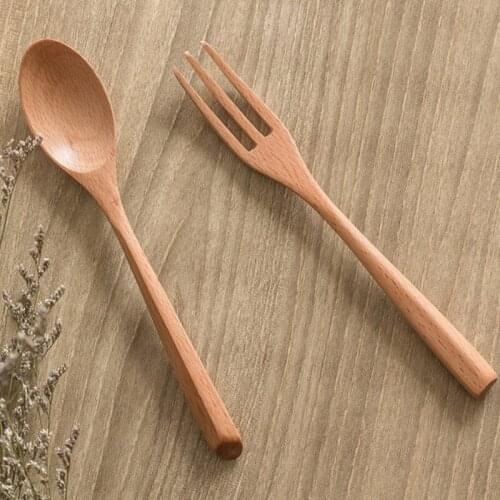 Portable Wood Tableware Chopstick Spoons Fork Wooden Handmade ravel Utensils For Camping, Picnic, Office Or Home Dinnerware Set