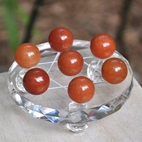 NATURAL red aventurine CRYSTAL BALL Seven Star Group stones and crystals Sphere Chakra glass base stand reiki healing