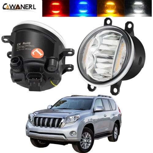 2in1 Fog Light + Daytime Running Lamp For Toyota Land Cruiser Prado J150 2009-2013 Car LED Fog Light Assembly DRL 30W 8000LM 12V