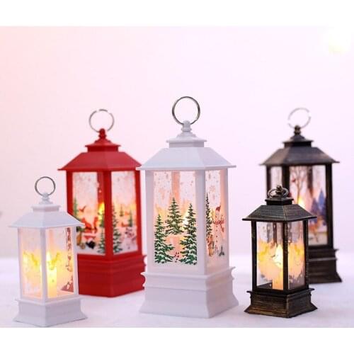 Christmas Decorations Santa Claus Elk Snowman Lantern Led Lights Christmas Lighting Holiday Lighting Party Holiday Supplies