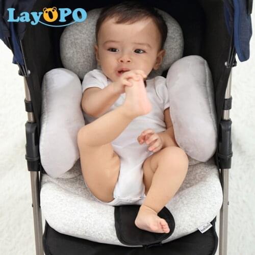 Infant Baby Car Seat Insert Stroller Soft Liner Head and Body Support Pillow Seat Pad Carseat Neck Support Cushion Protection