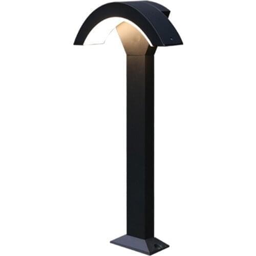 WECUS) Outdoor Waterproof Garden LED Lawn Lamp, Modern Landscape post Park Light lamp, outdoor induction lawn lamp