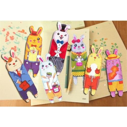 Bookmark DIY Craft Stich Cross Stitch Bookmark Christmas Plastic Fabric Needlework Embroidery Crafts Counted Cross-Stitching Kit