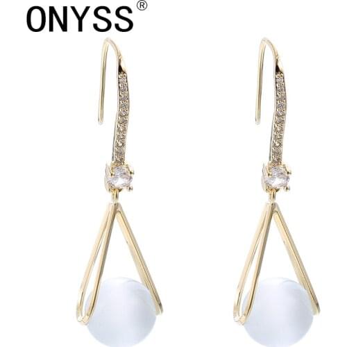 Onyss Opal Earrings Womens Fashion Long Large Design Pendant Drop Earrings Statement Earrings 2021 Trend