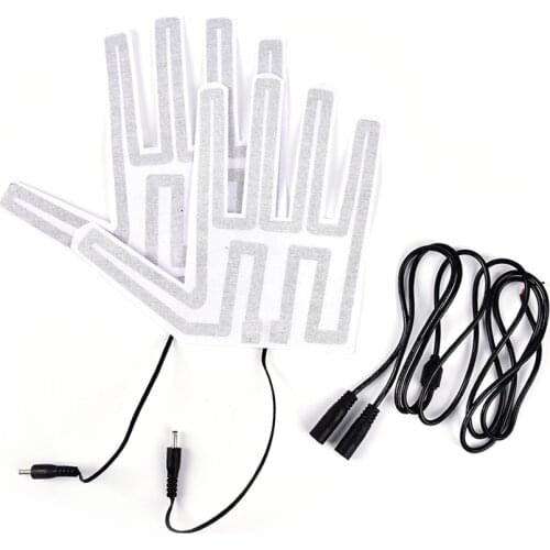 1 Pair 12V Winter Outdoor Thermal Warm Mittens Heater for motorcycle Gloves Pad Gloves Heated Pads Electric Heating Element 18cm