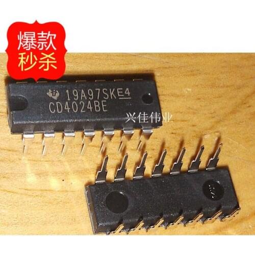10PCS New original authentic CD4024BE CD4024 DIP14 package binary counter
