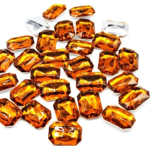 200 pieces 25mm Square Acrylic Facetted gem stone for DIY DECO project