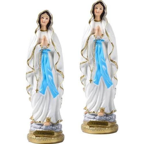 2x Our Lady of Grace The Blessed Virgin Mary Figure Handmade Religious Gift Home Decoration