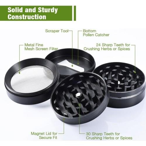 3-4 Layer Metal Stainless Steel Herbal Crusher Smoking Gift Herb Tobacco Grinder Cutter Smoke Cigar Process Shredder Accessories