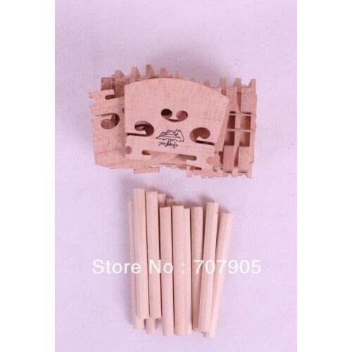 4/4 violin parts, 20pcs maple wood bridge Spruce wood soundpost #E4