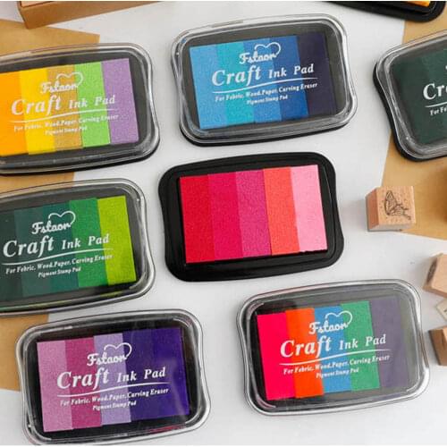5 Color Gradient Color Inkpad Finger Painting Inkpad Stamps for Scrapbooks Photo Albums DIY Decorative