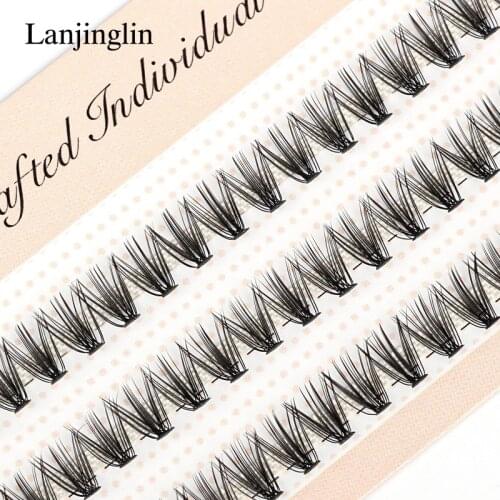 60 Bundles Natural False Eyelashes Soft Faux Lash C curl Individual Eyelash Makeup Tools Extension Lashes Maquiagem Cilios