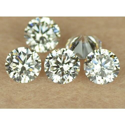 8A Quality 8 Hearts And 8 Arrows Cut 1000Pcs 0.7~3mm White Round Cubic Zircon Stone Loose Lab Made CZ Synthetic Zirconia Gems