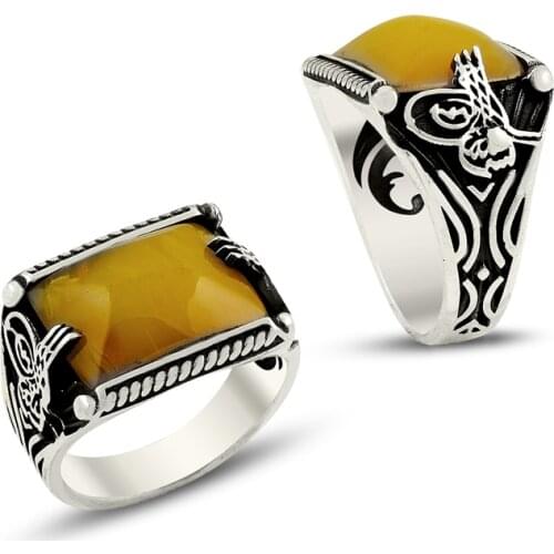 925 Silver Handmade Ottoman Ring for Men