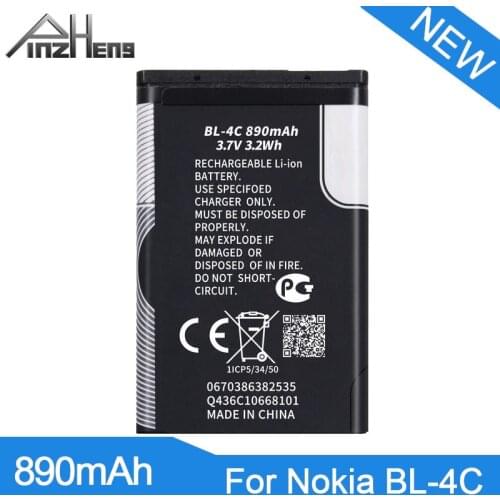 PINZHENG BL-4C Mobile Phone Battery For Nokia BL 4C BL4C BL-4C 5100 6100 1202 1265 1325 Replacement Battery For BL-4C Batteries