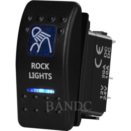Car Boat ROCK LIGHT Rocker Switch 5P On-Off Dual Blue Led Lamp for ARB Carling Narva 4x4 Style, Auto Parts, 12V 24V