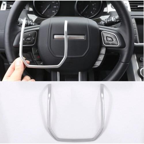Car styling Steering Wheel Decorative Strips Cover FrameTrim Stickers For Land Rover Range Rover Evoque 2012-19 Car Accessories