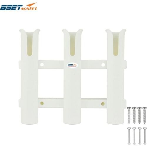 BEST MATEL 3 Tubes Link White plastic fishing rod holder fishing rod rack socket for boat marine fishing box kayak boat yacht