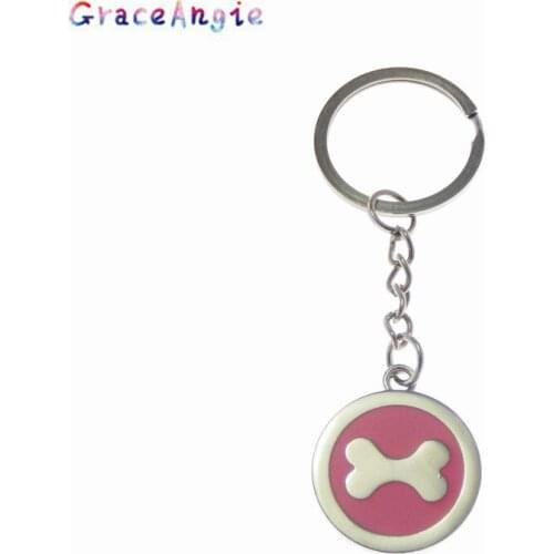 GraceAngie Unisex Rope Handmade Keychain Zinc Alloy Key Chain Car Key Ring Enamel Charms Pendant Keychain Jewelry Holder