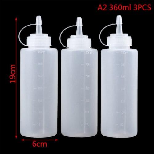 250/360/450/500/680ml Squeeze Condiment Bottles With On Cap Lids Ketchup Mustard Sauces Olive Oil Bottles Kitchen Accessories