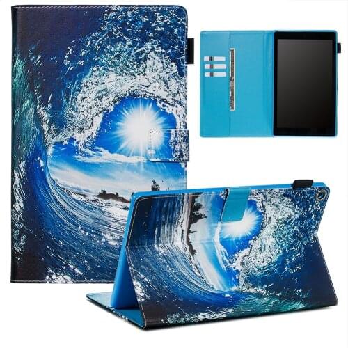 For Amazon All-New Fire HD10 2017 HD10 2015 Tiger Animal Flower Printed Case For Fire HD10 2017 Flip Stand Smart Cover HD10 2015