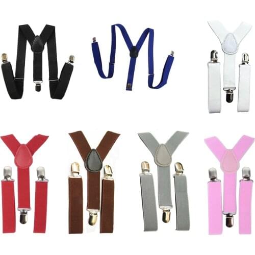 Kids Boys Girls Y-Back Suspender Elastic Adjustable Clip-On Braces
