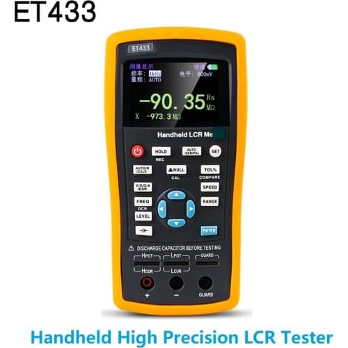 ET433 Precision digital LCR Bridge Teste Measurement Resistance Inductance Capacitance 0.1 To 0.7Vrms Adjustable Testing meter