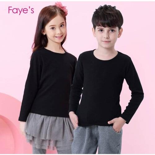 4-12Years Boys Girl Cotton Long Sleeve T-shirts Tees Tops Kids Clothing Children Clothes