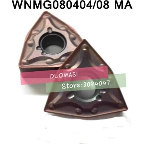 10PCS WNMG080404-MA / WNMG080408-MA CNC Carbide Inserts,Lathe Tool,Used to stainless steel and steel For MWLNR/WWLNR