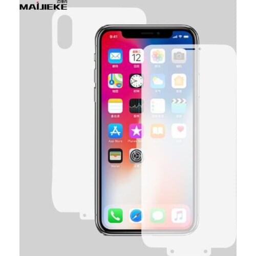 MAIJIEKE New Nano Front Back Film for iPhone X XS MAX XR Hydrogel Full Coverage Protective Film for iPhone 7 8 Plus TPU Film