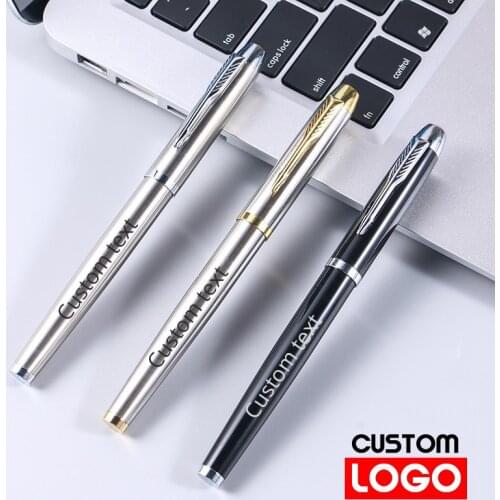 Metal Gel Pen Ballpoint Pen Arrow-shaped Pen Holder Signature Pen Custom Logo Stationery Wholesale Lettering Engraved Name