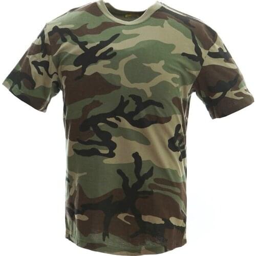 100% Cotton Outdoor Mens T-shirt Round Neck Short Sleeve Breathable Sports Sweetwear Adult Male Clothing Military Training Suit