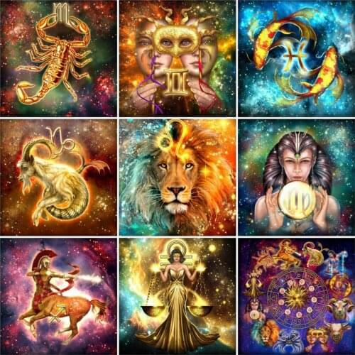 EverShine Diamond Painting Kit Animal Diamond Embroidery Constellation Full Square Beaded Needlework New Arrival Home Decor