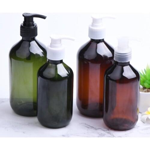 New 100/200/300/500ML Pump Bottle Makeup Bathroom Liquid Shampoo Bottle Travel Dispenser Bottle Container for Soap Shower Gel