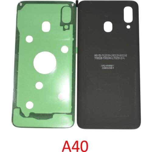 Original Phone Housing Back Panel For Samsung A40 A405 A405F A405FN A405FM New Rear Battery Black Cover Case With Adhesive