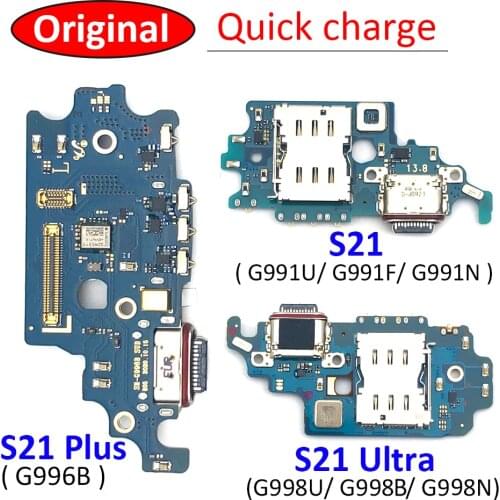 Original USB Charging Port Dock Connector Board Flex Cable For Samsung S21 Plus Ultra G991U G991B G996B G998B S20 Fe Ultra