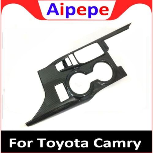 Trim For Toyota Camry 2018 ABS Carbon Fiber Style Interior Center Console Gear Shift Box Panel Cover Decorative Car Accessories