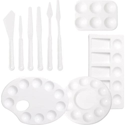 PPYY-Paint Palette and Painting Knife Set Paint Tools Set for DIY Craft Oil Painting, Mixing Paints, Acrylic Mixing