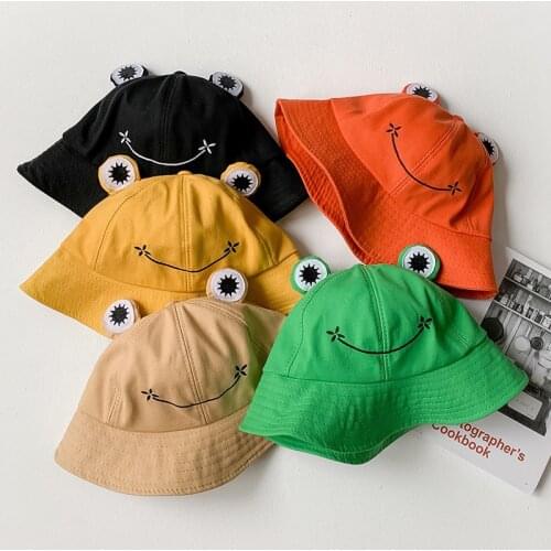 Green Frog Panama Bucket Hat for Women spring Summer lady girls Outdoor Hiking Beach Fishing Cap Sunscreen Female Sunhat Bob