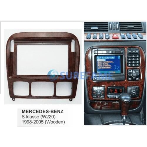 9 inch Car Fascia Radio Panel for MERCEDES BENZ S class (W220) 1998-2005 Dash Kit Install Facia Console 9inch Bezel Adapter Trim