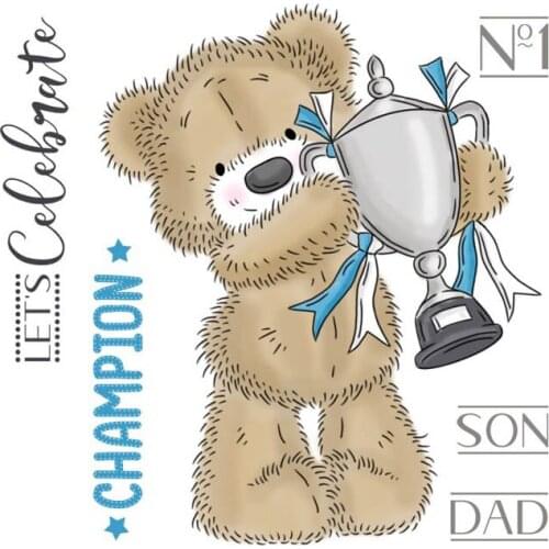 Champion Bear Clear Stamps For DIY Scrapbooking Paper Cards 2020 Transparent Stempels Silicone Seal New