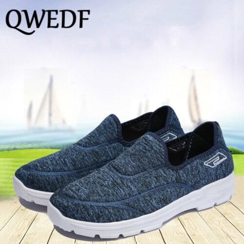 QWEDF 2019 new breathable mens shoes running sports shoes mens casual shoes low to help lazy shoes lmens Fashion X8-48